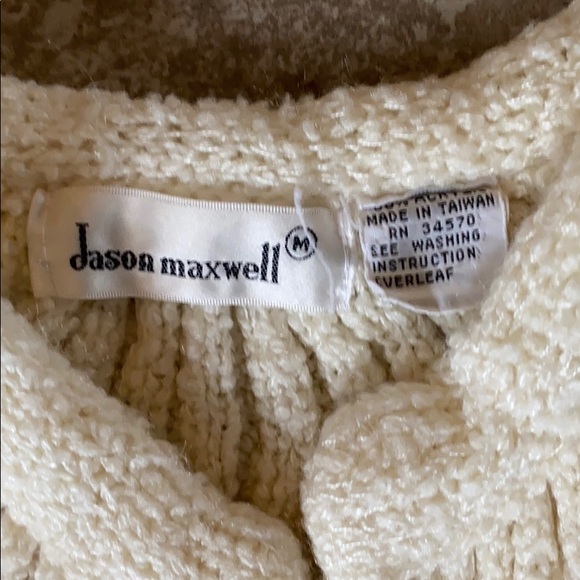 VINTAGE cream open nubby cardigan soft chunky boucle - Picture 6 of 10